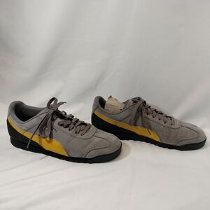 Puma Roma 24 Mens Sneakers: Gray, Black, Yellow